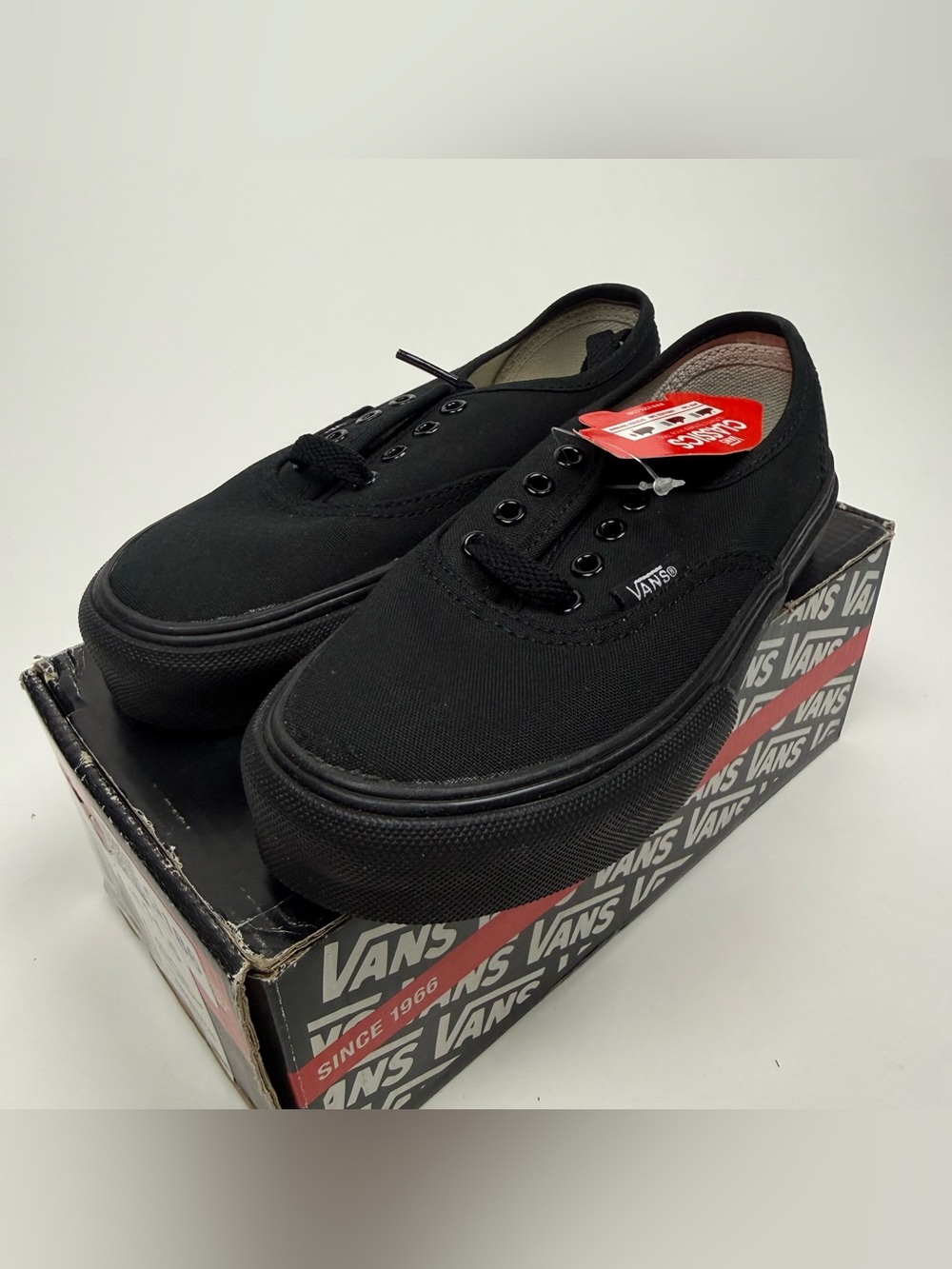 Vans Black Low-Top Canvas Sneakers